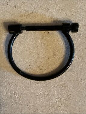 Screw Cuff Bracelet Black Tone Bangle Minimalist Jewelry